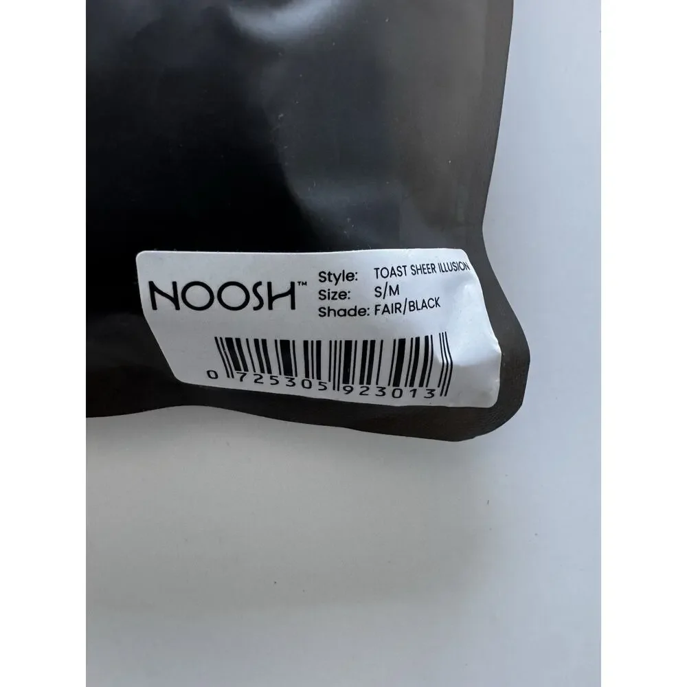 New Noosh Toast Sheer Illusion Tights Size S/M Fair/Black